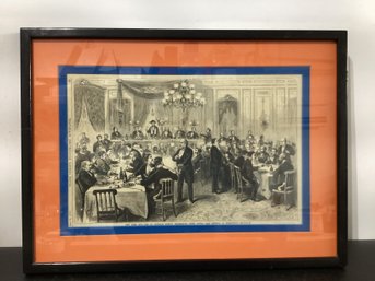 Vintage Print Of The St. Nicholas Society   'CELEBRATING THEIR ANNUAL PAAS FESTIVAL AT DELMONICO'S