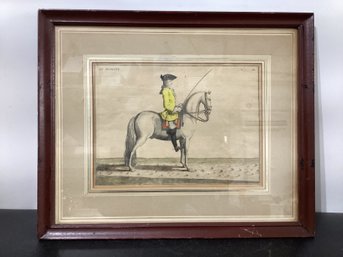 Print  Horse & Rider - Le Mdrawn By Baron Friedrich Wilhelm Von Eisenberg,  Engraved By Bernard Picart
