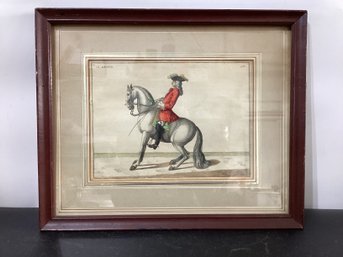 Vintage Print 'LE GRAND' From The Dressage Illustration Series 'The Art Of Riding A Horse