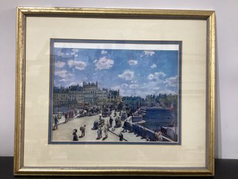 Scene On The Pont Neuf In Paris, Painted By Pierre-Auguste Renoir Print