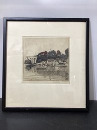 Vintage Etching Pencil-signed By Artist Reginald Green