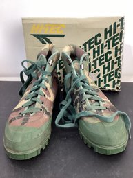 Vtg Hi Tec Boots Woodland Sneaker Camouflage Size 8.5