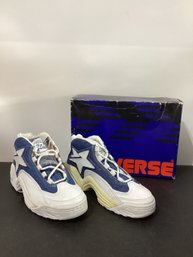 CONS BLUE MID BASKETBALL SHOE 11483 WHT/DENIM Size 9