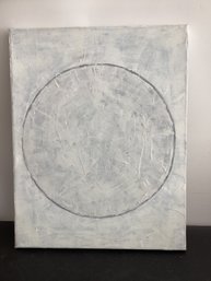 Diane DiMassa (b. 1959) Oil On Canvas Minimalist White Circle