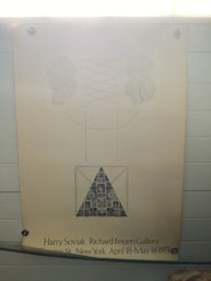 1970 Exhibition Poster  Artist Harry Soviak At The Richard Feigen Gallery In New York City