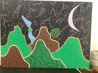 Acrylic  On Canvas Signed Bevan  Dated 2016