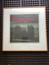 Francisco Copello (1938-2006) Hand Colored Etching 'Landscape With Red Sky'