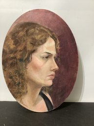 Zelda Haber Oil On Board Titled Melancholy