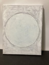 Diane DiMassa (B. 1959) Oil On Canvas Minimalist White Circle