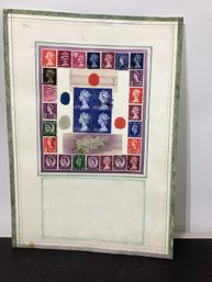 Philatelic Collage And Mixed-media Mail Art Piece Original Artwork By Alan Peters
