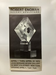 1972 Exhibition Poster Featuring The Sculpture Work Of American Artist Robert Engman