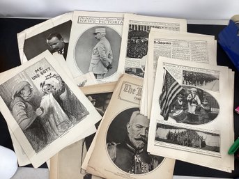 Vintage Illustrated Newspaper Supplements Or Weekly News Magazines