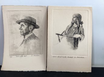 2 Signed & Numbered Samuel Brecher Prints