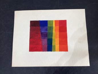Abstract Watercolor Painting Unsigned