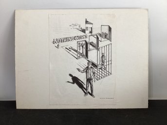 Robert Strimban  Ink Illustration Titled 'Nothing Works' For National Observer