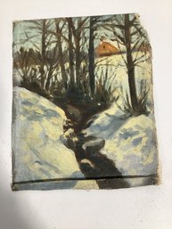 Oil On Canvas Landscape From The Estate Of Oscar Fisher