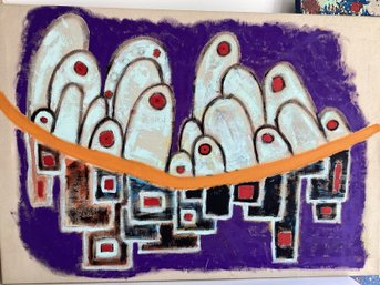 Original Artwork From The Estate Of Ron Asche Large Oil On Canvas