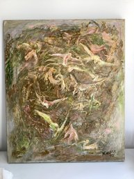 Oil On Canvas Title 'birds' Signed M Wilner '70 (marie)