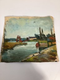 Original Oil On Canvas From The Estate Of Oscar Fisher