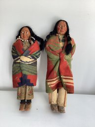 Vintage Skookum Native American Character Dolls