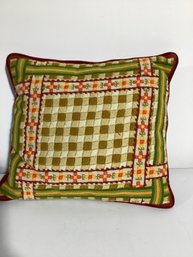 Vintage Needlepoint Or Cross-stitch Throw Pillow