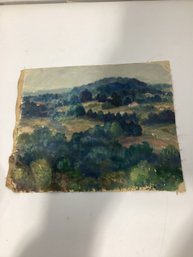 Original Artwork From The Estate Of  Oscar Fischer Oil On Canvas Landscape