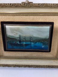 Hand Painted On Porcelain Signed Illegibly