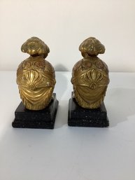 Vintage Pair Of Borghese Neoclassical Roman Galea Helmet Bookends