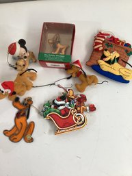 Collection Of Vintage Disney Pluto Christmas Ornaments