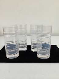 4 RCR (Royal Crystal Rock), An Italian Crystal Highball Tumblers