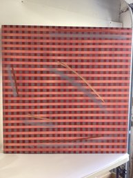 Contemporary Geometric On Canvas Signed Weston '79