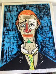 Portrait Print Of Tte De Clown (Head Of A Clown) Artist Bernard Buffet
