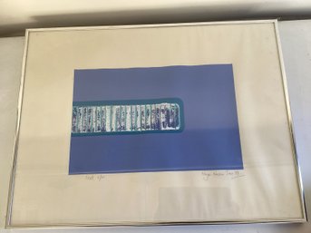 Limited-edition Inset 6/10 Abstract Print Or Serigraph Signed  Wayne Warren June '79
