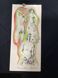 Print Titled'Studies Of Model' 3/85  Savo Radulovic (Yugoslav 1911-1991) Lithograph