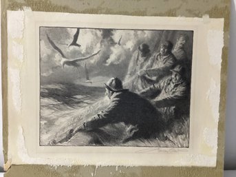 Litho Titled Hauling In The Nets By Gordon Grant
