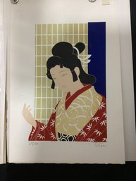 Original Etching Title Gisha By Fernando Torm