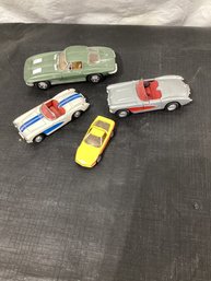 2 1957 Corvettes, 1963 SS Corvette And Hot Wheels 1980 Corvette