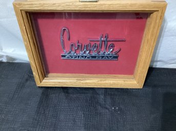 Corvette Stingray Framed Emblem Part Number COR004R