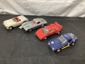 3 Franklin Mint Diecast And  1 Exoto Corvette Penske Sunoco Coupe 9