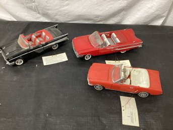 3 Franklin Mint Diecast Cars