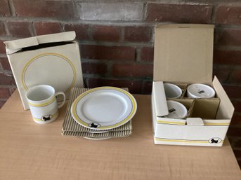 Dept 56 Scottie Cafe Plate 8' By Lynda Sylvester Designer