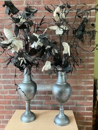 Pair Of Large Brass Vases