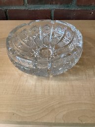 Hand Cut Lead Crystal Ashtray