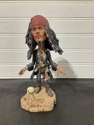 DISNEY PIRATES OF THE CARIBBEAN CAPT. JACK SPARROW, RESIN BOBBLEHEAD