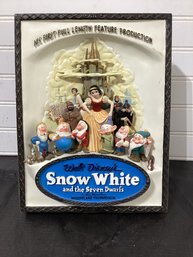 Vintage Disney SNOW WHITE 3D MOVIE POSTER SCULPTURE