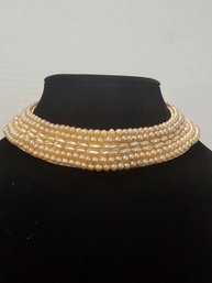 Vintage Faux Pearl Beaded Collar