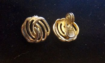 Vintage Monet Gold Tone Earrings
