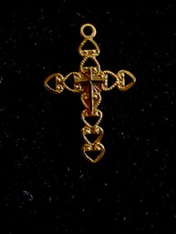 14 K Gold Filled Cross Pendent