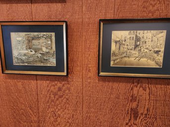 2 Lionel Barrymore Prints,  Dry Dock, Little Ship Yard