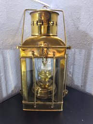 Cozy Cottage Style Table Top Oil Lamp Lantern, Unique In The Box